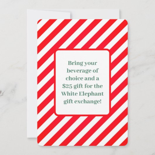 Invitation Holly Jolly Et Prêt À Fêter Noël Personnalisé (Dos)