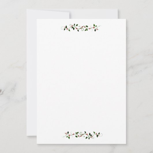 Invitation Holly Modèle Flat (Devant)