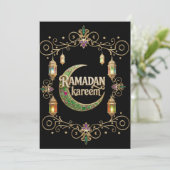 Invitation Holly Ramadan noir et or (Debout devant)
