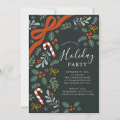 Invitation Holly Ribbon Bow (Devant)