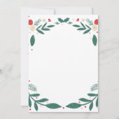Invitation Holly Wreath Holiday Dinner Party Foliage Greenery (Dos)