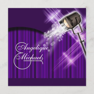 Invitation Hollywood épousant des étoiles de pourpre