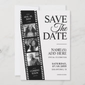 Invitation Hollywood Film Strip Save the Date Personalized (Devant)