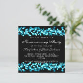 Invitation Hollywood Glam Turquoise (Debout devant)