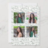 Invitation Hollywood Hills Toile Coquette rose et vert (Dos)