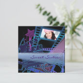 Invitation Hollywood Movie Star Sweet 16 fête d'anniversaire (Debout devant)