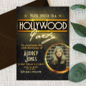 Invitation Hollywood Party avec photo