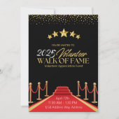 Invitation Hollywood Red Carpet Celebrity Volunteer Invitatio (Devant)