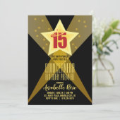 Invitation Hollywood star ANGLAISE QUINCEAÑERA soirée cinéma (Debout devant)