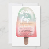 Invitation Hologramme dégradé de glace Pop baby shower (Devant)