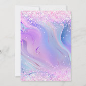 Invitation Hologramme rose violet anniversaire luxe (Dos)