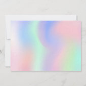 Invitation Hologramme rose violet photo luxe anniversaire (Dos)