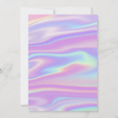 Invitation Holographe moderne Girly tendance Sweet 16 Invitat (Dos)