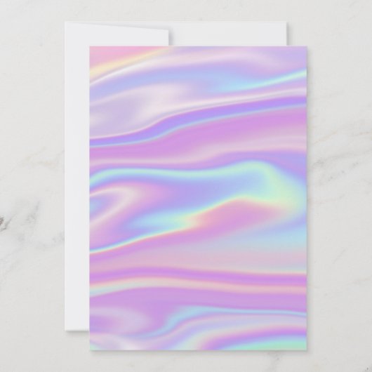 Invitation Holographe moderne Girly tendance Sweet 16 Invitat (Dos)