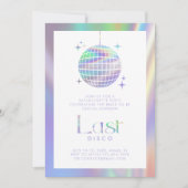 Invitation Holographic Space Dernière disco Bachelorette Part (Devant)