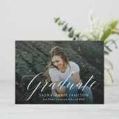 Invitation Holographie Calligraphie Graduate Paysage photo (Debout devant)