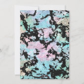 Invitation Holographie moderne et Parties scintillant noire i (Dos)