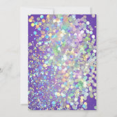 INVITATION HOLOGRAPHIQUE À POINTS CHAUDS CLAIR (Dos)