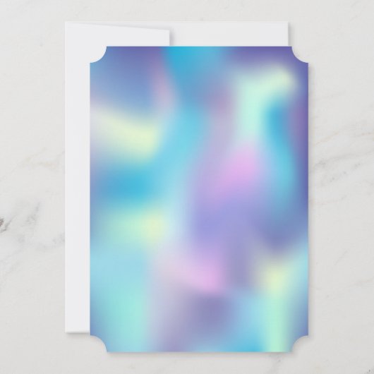 Invitation Holographique Bleu Parties scintillant Graduation  (Dos)