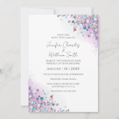 Invitation Holographique moderne Parties scintillant violet é (Devant)