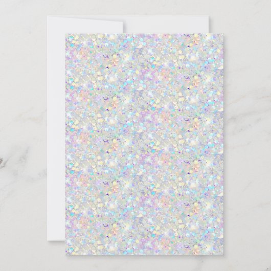 Invitation Holographique Parties scintillant Bleue Moderne Bl (Dos)