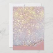 Invitation Holographique Parties scintillant Glam Dusty Rose (Dos)