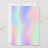 Invitation Holographique rose violet 10e anniversaire (Dos)