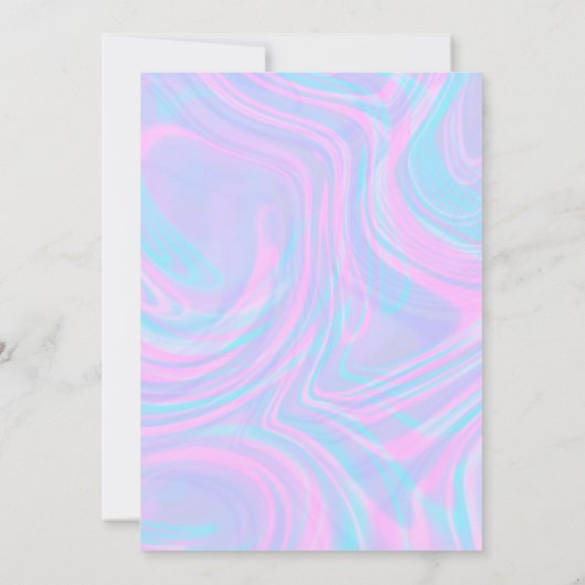 Invitation Holographique violet rose Parties scintillant Mari (Dos)