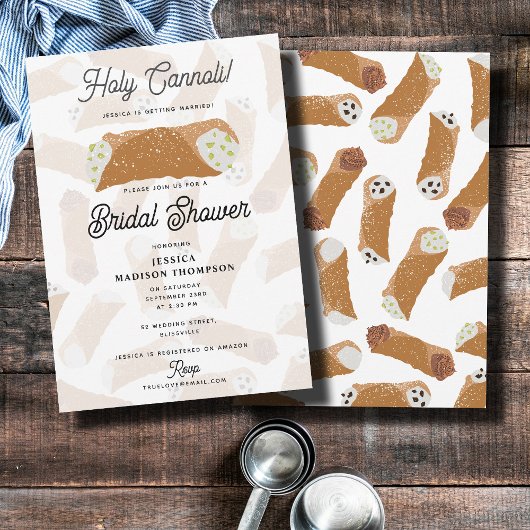 Invitation Holy Cannoli Funny Italian Bridal Shower