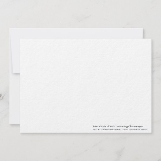 Invitation Holy Card | Saint Alcuin with Charlemagne (Dos)