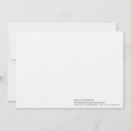 Invitation Holy Card | Saint Methodius with Ludmila (Dos)