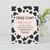 Invitation Holy Cow Bold Cow Imprimer 1er Anniversaire (Debout devant)