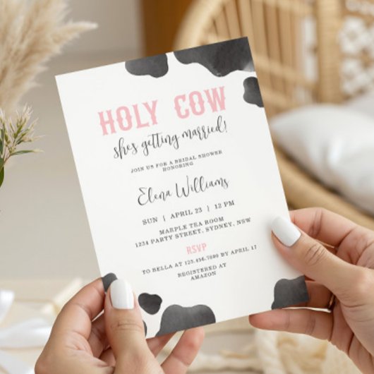 Invitation Holy Cow She's Getting Married Bridal Shower