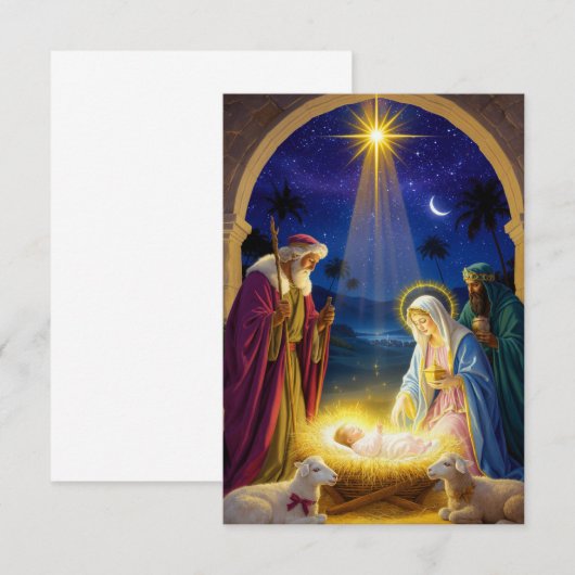 Invitation Holy Nativity Christmas (Devant / Derrière)