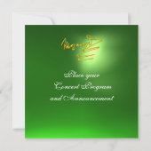 Invitation HOMAGE À MOZART 3D Gold Signature Green Concert (Dos)