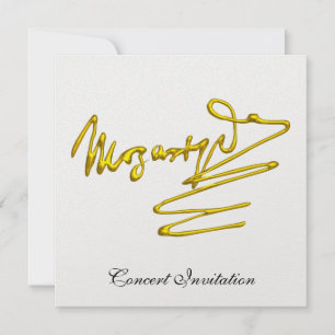 INVITATION HOMAGE À MOZART, SIGNATURE D'OR CONCERT BLANC