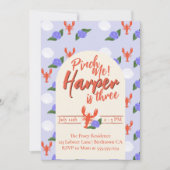 Invitation Homard côtier de Pinch Me Anniversaire (Devant)
