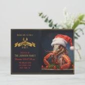 Invitation Homard de Noël (Debout devant)