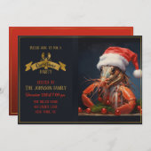 Invitation Homard de Noël (Devant / Derrière)