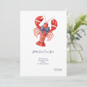 Invitation Homard de plage côtière d'été (Debout devant)