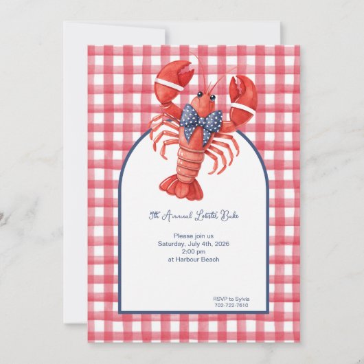 Invitation Homard d'été (Devant)