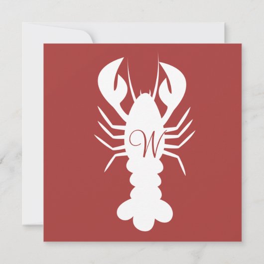 Invitation Homard monogramme (Dos)