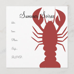 Invitation Homard monogramme