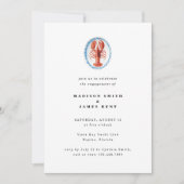 Invitation Homard nautique Preppy Mariage (Devant)