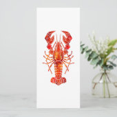 Invitation Homard polygonal rouge (Debout devant)