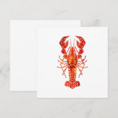 Invitation Homard polygonal rouge (Devant / Derrière)