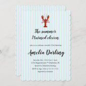 Invitation Homard Prépa Rayure Bleue Été J'ai eu Onze ans (Devant / Derrière)