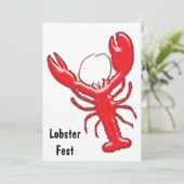Invitation Homard rouge brillant (Debout devant)
