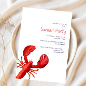 Invitation Homard rouge de fête d'été