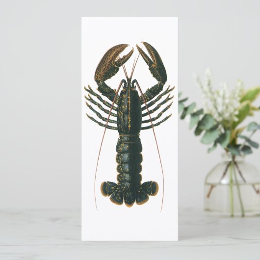 Invitation Homard vintage, Marine Ocean Life Crustacean (Debout devant)